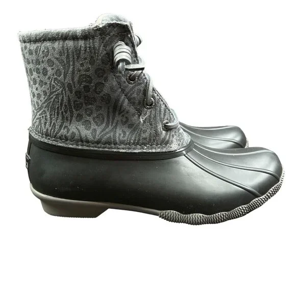 Syren Gulf Sperry Duck Boots Black And Grey Sperry Shoes Sperry